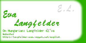 eva langfelder business card
